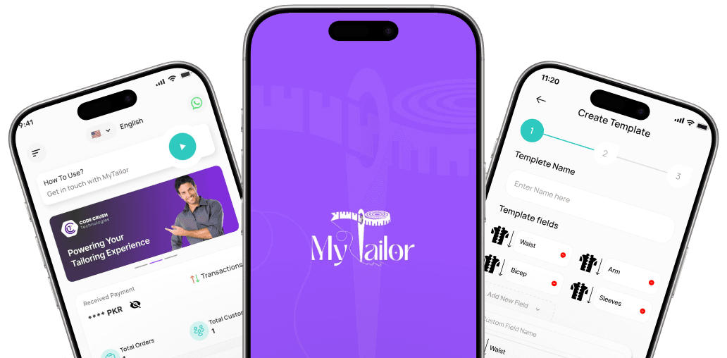 My Tailor App Screens